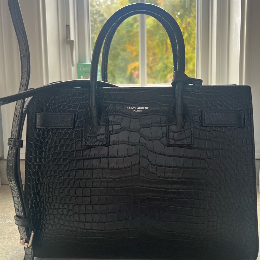 Sac De Jour Small croc-effect leather tote
